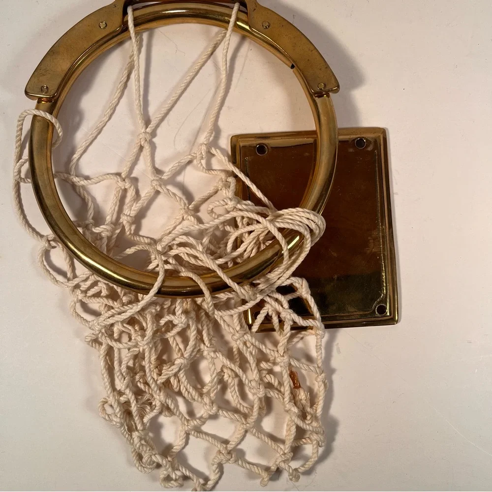 Vintage brass basketball office hoop - Picture 2 of 5